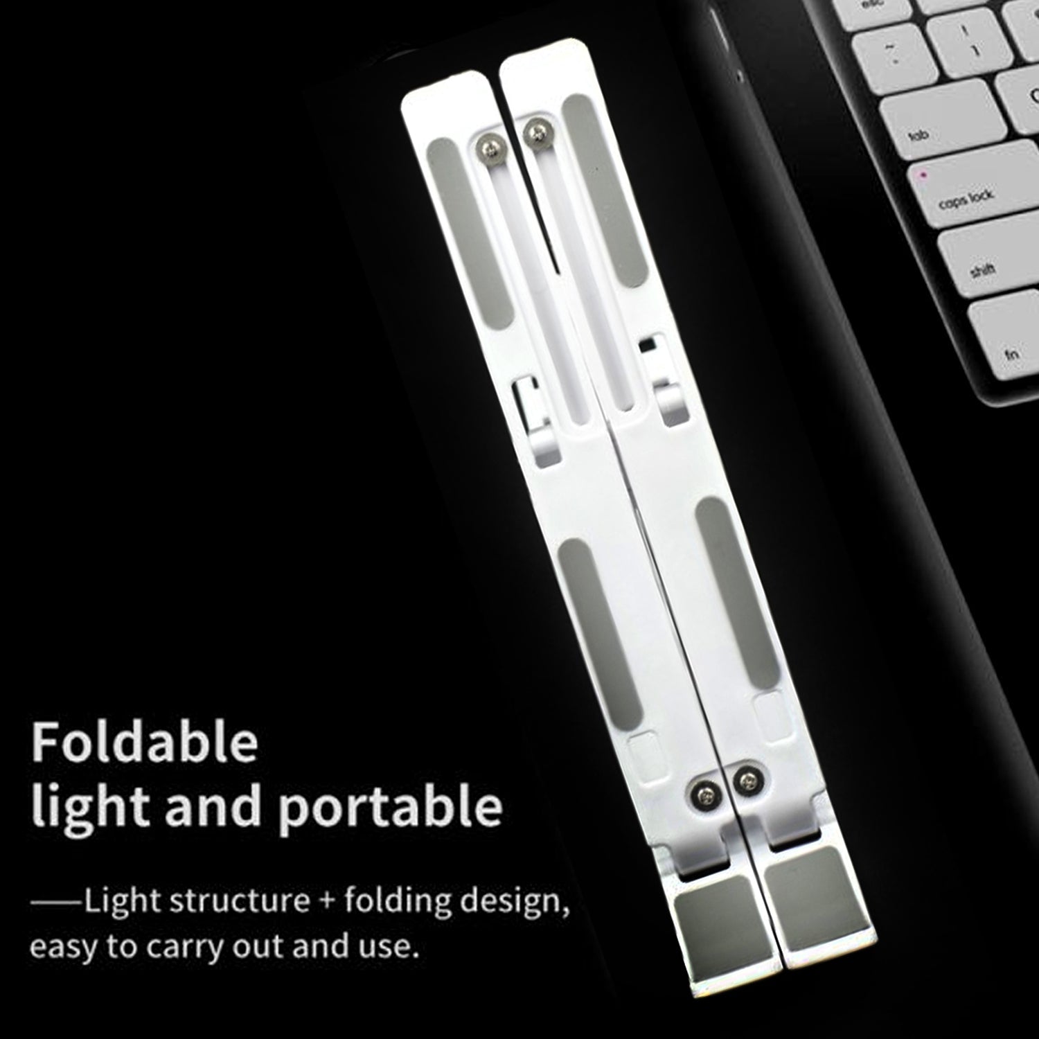 Laptop stand with multiple height settings Laptop stand with multiple height settings